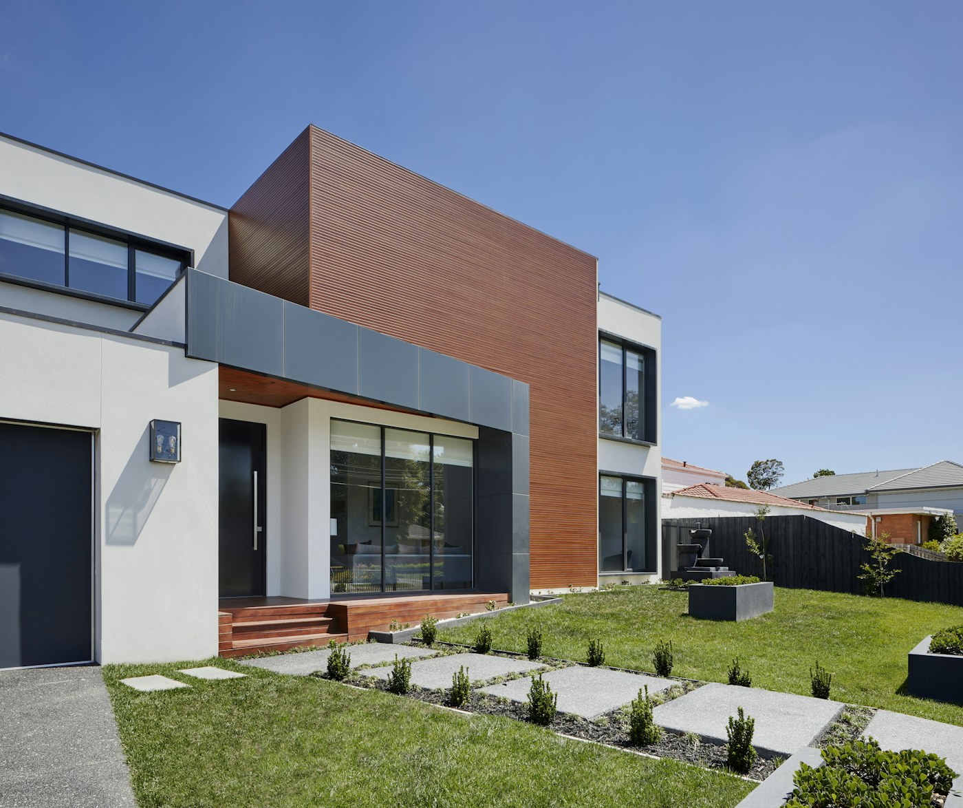 A contemporary home with a calm architectural character